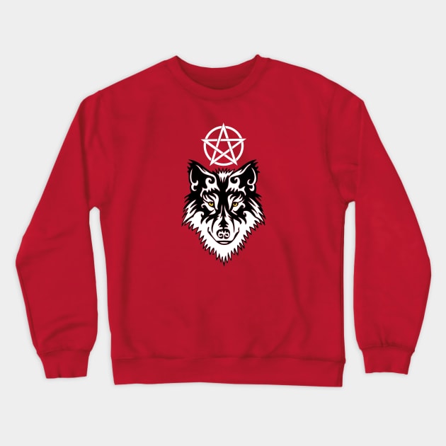 Werewolf-Pentagram - Lycanthropy Gifts Crewneck Sweatshirt by TraditionalWitchGifts